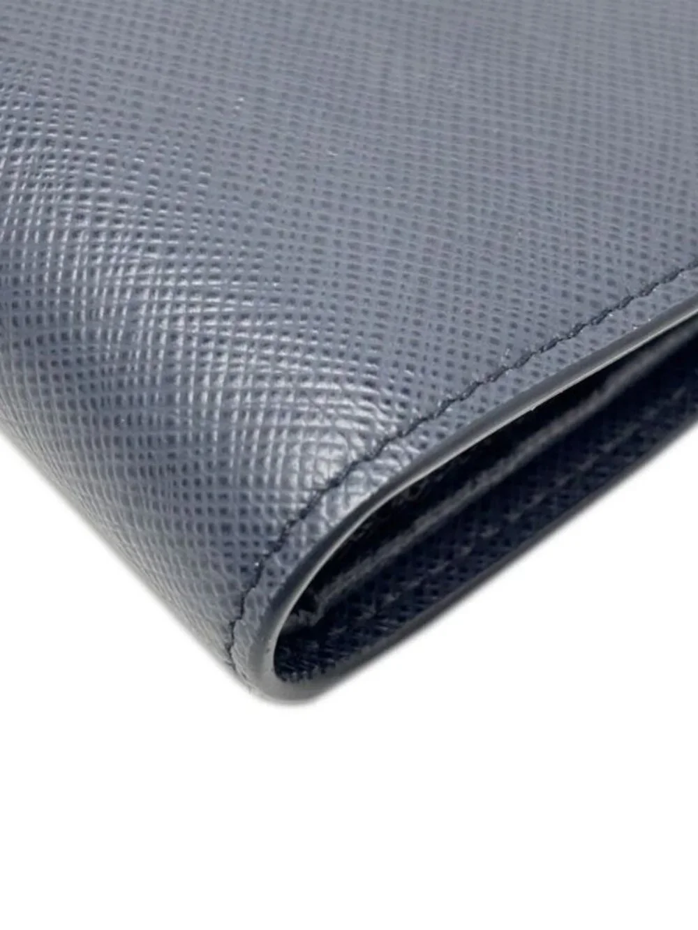 Prada Wallet Saffiano Leather Bifold Navy Multi - Picture 9 of 16